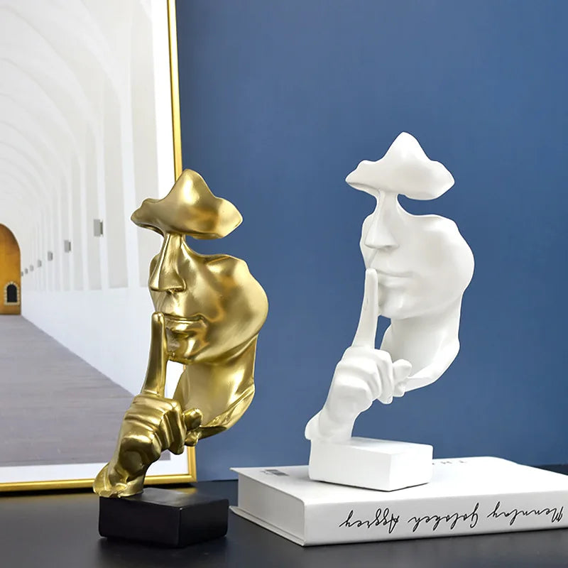 “Silence is Gold” Thinker Figurine