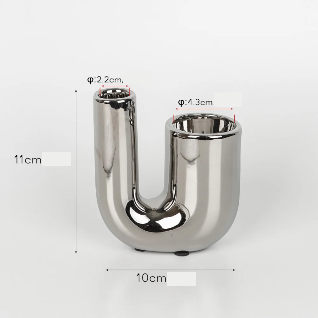 Electroplating Silver Candlestick Holder