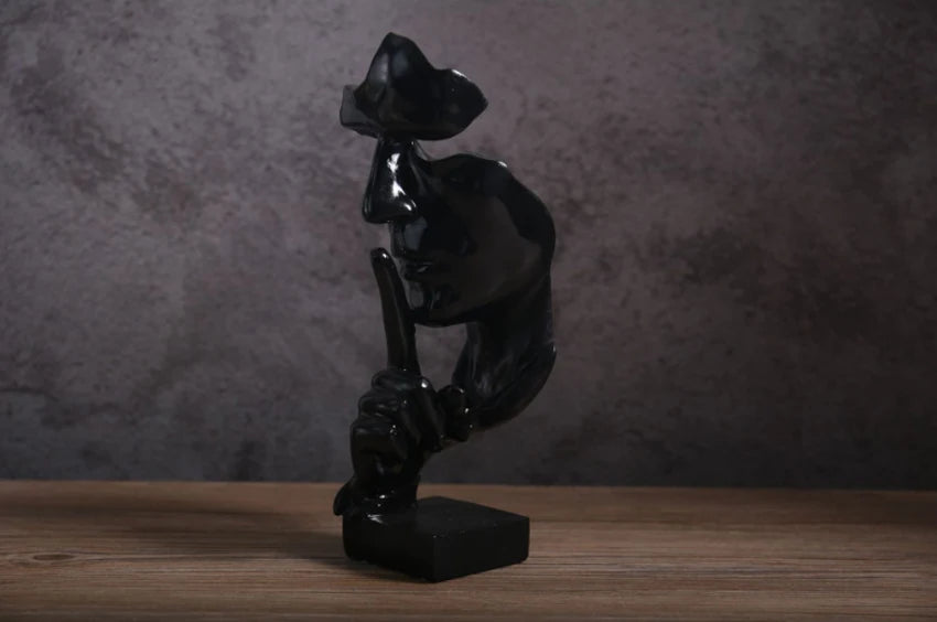 “Silence is Gold” Thinker Figurine