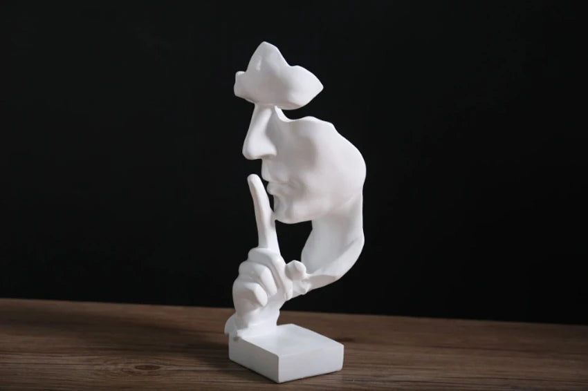 “Silence is Gold” Thinker Figurine