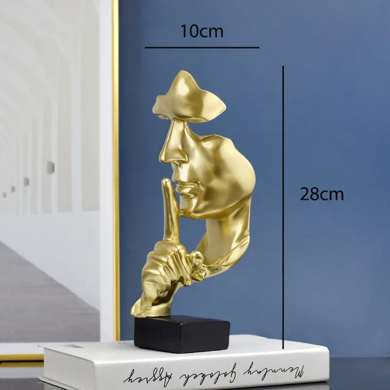 “Silence is Gold” Thinker Figurine