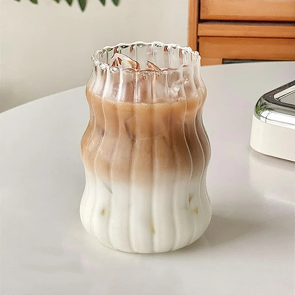 Hug Stripe Glass Cup