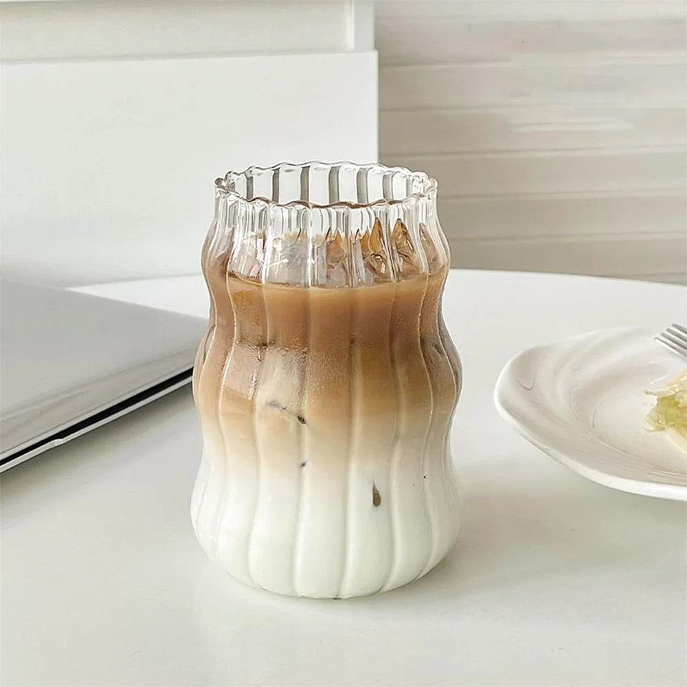 Hug Stripe Glass Cup