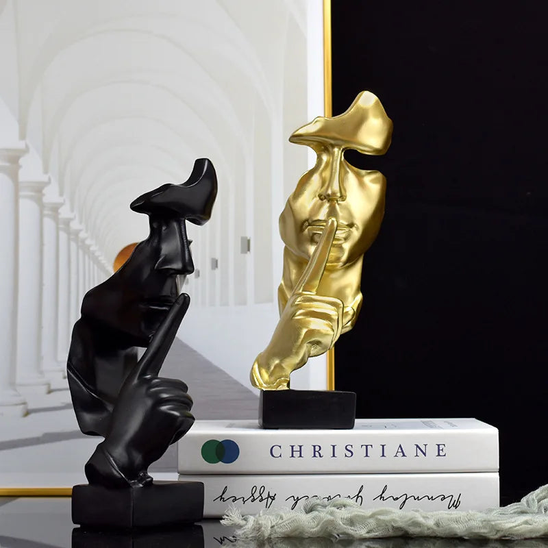 “Silence is Gold” Thinker Figurine