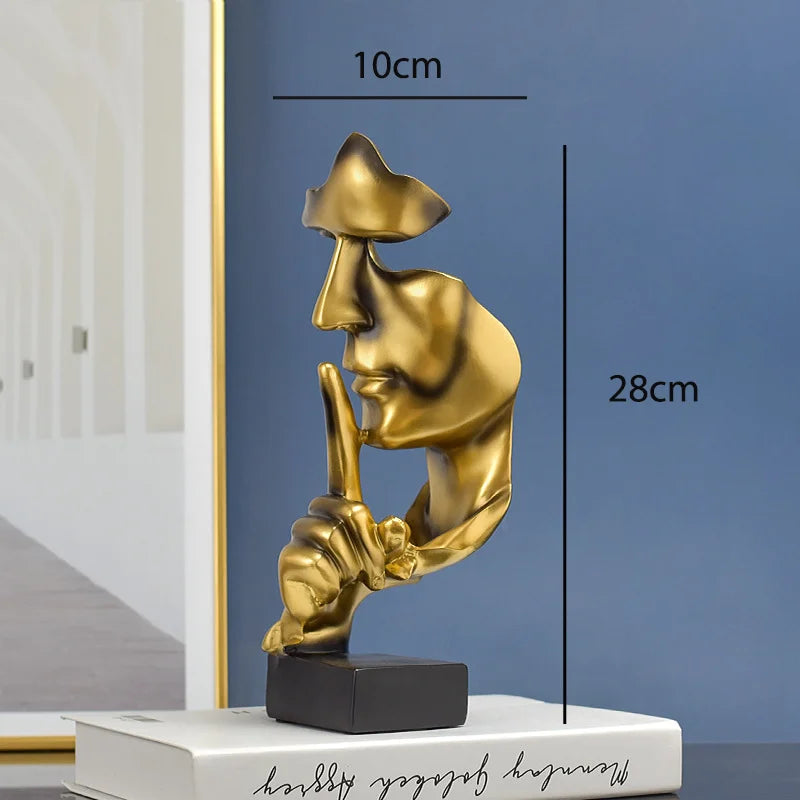 “Silence is Gold” Thinker Figurine