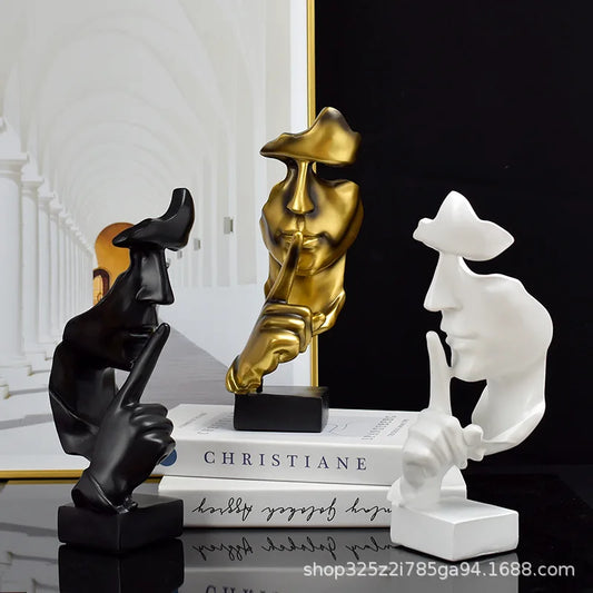 “Silence is Gold” Thinker Figurine