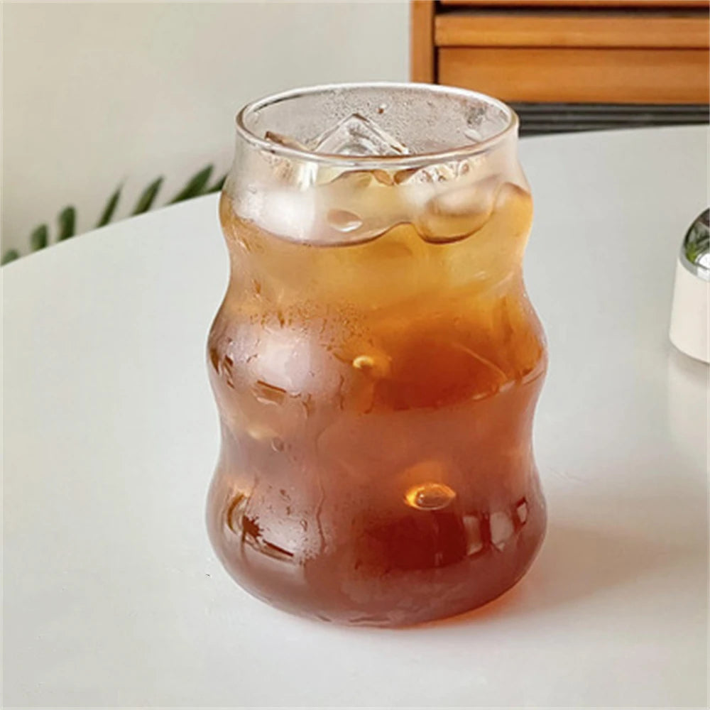 Hug Stripe Glass Cup