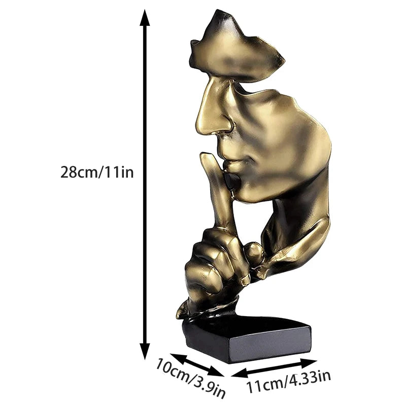 “Silence is Gold” Thinker Figurine