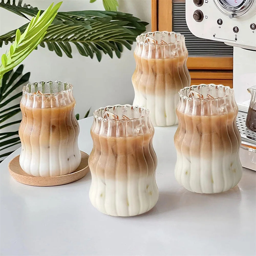Hug Stripe Glass Cup