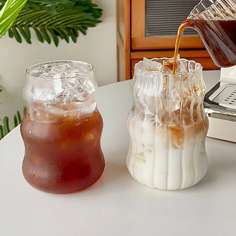 Hug Stripe Glass Cup